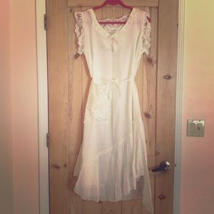 Handmade Boho Dress with Lace Details